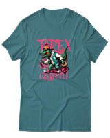 T-Shirt Αντρικό - Trex Graffiti - Color Thumbnail Μπλε Πράσινο