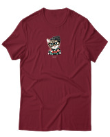 T-Shirt Αντρικό - True Style Cat - Color Thumbnail Σκούρο Κόκκινο
