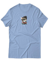 T-Shirt Αντρικό - True Style Cat - Color Thumbnail Γαλάζιο