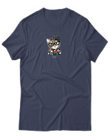 T-Shirt Αντρικό - True Style Cat - Color Thumbnail Μπλε Γκρι