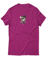 T-Shirt Αντρικό - True Style Cat - Color Thumbnail Φουξια