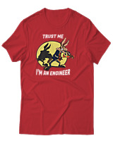 T-Shirt Αντρικό - Trust Me Im Engineer - Color Thumbnail Κόκκινο