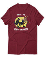 T-Shirt Αντρικό - Trust Me Im Engineer - Color Thumbnail Σκούρο Κόκκινο