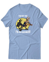 T-Shirt Αντρικό - Trust Me Im Engineer - Color Thumbnail Γαλάζιο