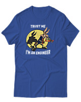 T-Shirt Αντρικό - Trust Me Im Engineer - Color Thumbnail Μπλε Ρουά