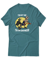 T-Shirt Αντρικό - Trust Me Im Engineer - Color Thumbnail Μπλε Πράσινο