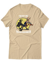 T-Shirt Αντρικό - Trust Me Im Engineer - Color Thumbnail Μπεζ