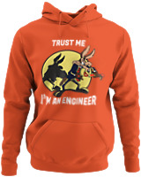 Φούτερ με κουκούλα - Trust Me Im Engineer - Color Thumbnail Orange