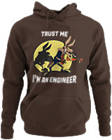 Φούτερ με κουκούλα - Trust Me Im Engineer - Color Thumbnail Καφέ