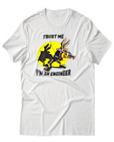 T-Shirt Αντρικό - Trust Me Im Engineer - Color Thumbnail Άσπρο
