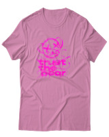T-Shirt Αντρικό - Trust The Bear - Color Thumbnail Ροζ