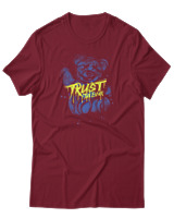 T-Shirt Αντρικό - Trust The Bear - Color Thumbnail Σκούρο Κόκκινο