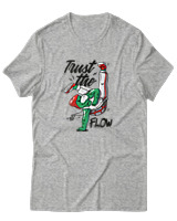 T-Shirt Αντρικό - Trust The Flow - Color Thumbnail Γκρι Μελανζέ
