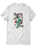 T-Shirt Αντρικό - Trust The Flow - Color Thumbnail Άσπρο
