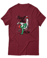 T-Shirt Αντρικό - Trust The Flow - Color Thumbnail Σκούρο Κόκκινο