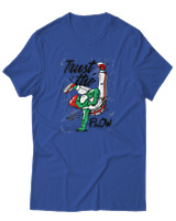 T-Shirt Αντρικό - Trust The Flow - Color Thumbnail Μπλε Ρουά