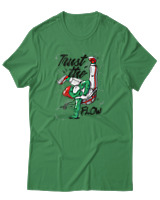 T-Shirt Αντρικό - Trust The Flow - Color Thumbnail Πράσινο