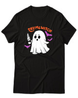 T-Shirt Unisex - Try Me Witch - Color Thumbnail Μαύρο