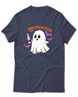 T-Shirt Unisex - Try Me Witch - Color Thumbnail Μπλε Γκρι