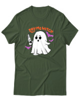 T-Shirt Unisex - Try Me Witch - Color Thumbnail Κυπαρισσί