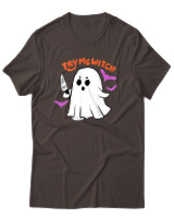 T-Shirt Unisex - Try Me Witch - Color Thumbnail Καφέ