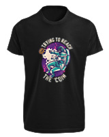 T-Shirt Fit Αντρικό - Trying To Reach The Bitcoin - Color Thumbnail Μαύρο