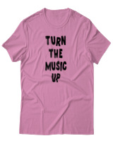 T-Shirt Αντρικό - Turn The Music Up - Color Thumbnail Ροζ