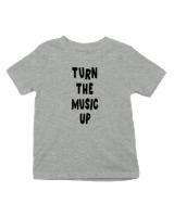 T-Shirt  Παιδικό - Turn The Music Up - Color Thumbnail Γκρι Μελανζέ