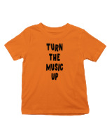 T-Shirt  Παιδικό - Turn The Music Up - Color Thumbnail Πορτοκαλί