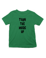 T-Shirt  Παιδικό - Turn The Music Up - Color Thumbnail Πράσινο