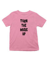 T-Shirt  Παιδικό - Turn The Music Up - Color Thumbnail Ροζ