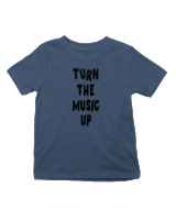T-Shirt  Παιδικό - Turn The Music Up - Color Thumbnail Σκούρο Μπλε