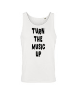 Αμάνικο Μπλουζάκι Αντρικό - Turn The Music Up - Color Thumbnail 'Ασπρο