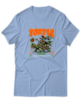T-Shirt  Γυναικείο - Turtle - Color Thumbnail Γαλάζιο