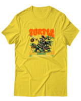 T-Shirt  Γυναικείο - Turtle - Color Thumbnail Κίτρινο Χρυσό