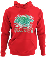 Φούτερ με κουκούλα - Turtle - Color Thumbnail Κόκκινο