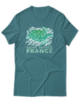 T-Shirt Αντρικό - Turtle - Color Thumbnail Μπλε Πράσινο