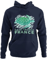 Φούτερ με κουκούλα - Turtle - Color Thumbnail Navy Blue