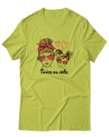 T-Shirt  Γυναικείο - Twice As Cute - Color Thumbnail Λαχανί