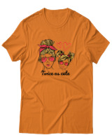 T-Shirt  Γυναικείο - Twice As Cute - Color Thumbnail Πορτοκαλί