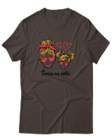 T-Shirt  Γυναικείο - Twice As Cute - Color Thumbnail Καφέ
