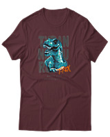 T-Shirt Αντρικό - Tyrannosaurus - Color Thumbnail Μπορντό