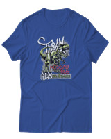 T-Shirt Αντρικό - Tyrannosaurus Rex - Color Thumbnail Μπλε Ρουά
