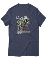 T-Shirt Αντρικό - Tyrannosaurus Rex - Color Thumbnail Μπλε Γκρι