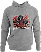 Φούτερ με κουκούλα - Uchiha Madara - Color Thumbnail Γκρι Μελανζέ