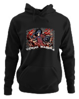 Φούτερ με κουκούλα - Uchiha Madara - Color Thumbnail Μαύρο