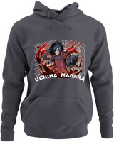 Φούτερ με κουκούλα - Uchiha Madara - Color Thumbnail Ανθρακί