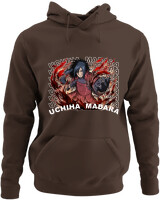 Φούτερ με κουκούλα - Uchiha Madara - Color Thumbnail Καφέ