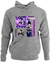 Φούτερ με κουκούλα - Uchiha Sasuke - Color Thumbnail Γκρι Μελανζέ