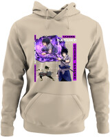 Φούτερ με κουκούλα - Uchiha Sasuke - Color Thumbnail Μπέζ